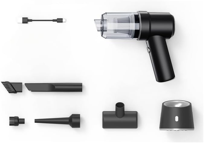 Wireless Handheld Vacuum Cleaner 5300PA Suction Chargeable Home Car Small Air Vent (Black)