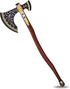 Kraatos War Axe Viking Battle Axe, Replica Ax - Handmade Forged Stainless Steel Axe Prop Tool with Viking Axe Hatchet, Solid Wood Handle Skarde, Seax Men's Gift