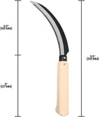 Zenport K202 Lavender Harvest Sickle/Berry Knife, Notched Wooden Handle, 6.5-Inch Curved Serrated Blade