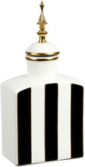 Mark Roberts Spring 2022 Classic Stripe Jar with Lid, Small, 13" - Decorative Jar for Charming Spring Home Decor