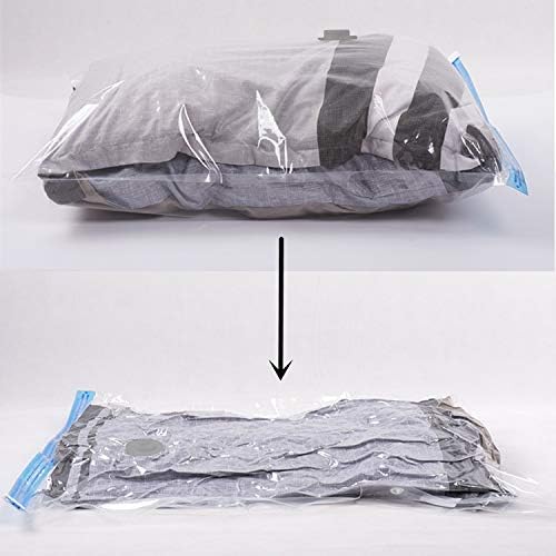 5 Pack Extra Jumbo Vacuum Storage Bags (51"x47"in Our Largest Size) Airtight Seal, Waterproof, Dustproof, for Clothes, Blankets, Comforters, Pillows, Bedding, Closet Organizing, Winter Storage.