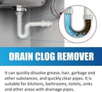 Pipeline Dredging Agent, Powerful Pipe Dredging Agent Powder, Drain Clog Remover, Toilet Cleaner, Sink and Drain Pipe Unclogging for Kitchen Toilet (2)