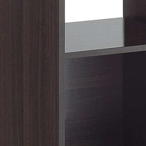 Whitmor 6 Cube Storage Organizer, 3 Tier Stackable Mdf Wood Bookcase, Open Storage Display Bookshelf, Storage Cabinet for Living Room, Bedroom, Home, Office, 23.7"L x 11.7"W x 35.2"H, Black