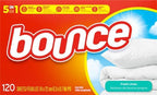 Bounce Fresh Linen Scented Fabric Softener Dryer Sheets, 120 Count (Pack of 2)