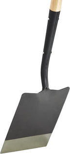 Heavy-Duty Digging Spade. Thick One Piece Forged Steel Blade and Firmly Riveted Lightweight Very Strong Graceful Ash-Wood Handle. Weight 6.5 lb. Height 41 inch. Blade 8 x 12 inch.