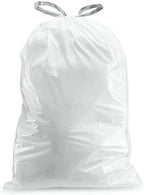 Plasticplace White Drawstring Lavender and Soft Vanilla Scented Garbage Can Liners │ Compatible with Code Q (200 Count) │ 13-17 Gallon │ 25.25" x 32.75"