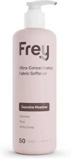 FREY Natural Liquid Fabric Softener & Conditioner | Laundry Softener for Clothing | Works In All Machines + HE | Powered by Natural Ingredients (1-pack, Jasmine Rose)