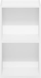 Furinno Luder Bookcase / Book / Storage, 2-Tier Cube, White