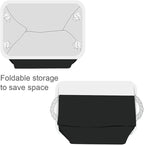 TheWarmHome Storage Basket for Gifts Empty - Large Cubes 3 Pack 15.8x11.8x11.8 inch Storage Bins for Organizing Book Cloth Bathroom Toy (White & Black)