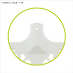 Pro Manure Fork Head Without Handle - Ultra Strong and Stable - Teeth Length: 7 3/4'' - Premium Pitchfork Replacement Head - White (2 Units)