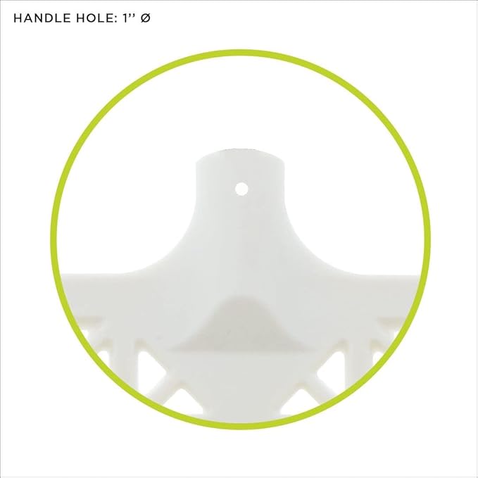 Pro Manure Fork Head Without Handle - Ultra Strong and Stable - Teeth Length: 7 3/4'' - Premium Pitchfork Replacement Head - White (2 Units)