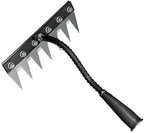 Gardening Hand Weeder Tool,Manual Weeder Tool with Detachable Blades, 4 Sizes High Carbon Steel Dual-Edge Design for Farm Garden Lawn Weed Removal, Soil Cultivation & Root Extraction (7 Tines)