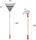 GardenAll 7-Piece Shovels Rakes Hoe Set Garden Tools Gifts for Women Long Wood Handle Pointy Shovels for Digging Short Handle Shovel Meteal Rakes Cultivator Set