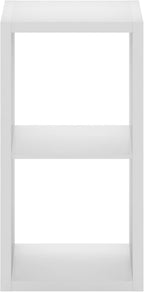 Furinno Cubicle Open Back Decorative Cube Storage Organizer, 2, White