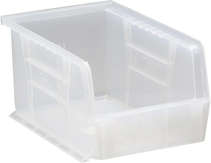 Hudson Exchange 9-1/2" x 6" x 5" Plastic Stackable Storage Bin and Hanging Container (Clear, 1 Pack)