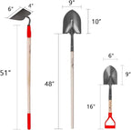 GardenAll 7-Piece Shovels Rakes Hoe Set Garden Tools Gifts for Women Long Wood Handle Pointy Shovels for Digging Short Handle Shovel Meteal Rakes Cultivator Set