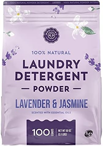 Woolzies 100% Natural Laundry Powder Detergent Soap Scented with Pure Essential Oils Extra Strength Biodegradable Formula, Safe for Sensitive Skin 100 Loads