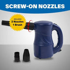XPOWER A-2S Cyber Duster Electric Air Duster for Dusting, Drying, Inflating, Blowing, Car Detailing, Computer, Leaf Blowing, 90CFM, 2 Nozzles+1 Brush, High Performance Motor, Eco-Friendly, Navy Blue
