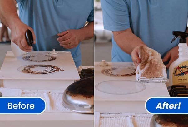 Wowee 8 fl oz Concentrated Heavy Duty Degreaser – All-Purpose Cleaner for Kitchen & Outdoor Use – Includes Empty Spray Bottle for Mixing – Powerful Grease & Grime Remover for Home, Garage, BBQ