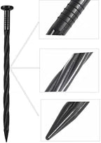 100PCS Spiral Landscape Anchoring Spikes, 8 Inch Landscape Spikes, Nylon Landscape Anchoring Spike for Garden Lawn Yard, Paver,Weed Barrier, Artificial Turf (8in - 100 Count)
