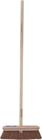 Superio Kitchen and Home Horsehair Broom With Wood Handle, Fine Premium Bristles - Heavy Duty Household Broom Easy Swiping Dust And Wisp Floors And Corners , 12" sweeping head