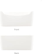 Ytteve 6 Pcs White Plastic Storage Bins for Shelves, Closet Kitchen Storage Containers for Pantry Bathroom Office Organization Baskets, Cabinet Organizing Containers, ( 2 large + 4 Small )