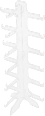 Multi-Tier Sunglasses Display Stand Eyewear Organizer 6-Layer Plastic Glasses Holder Rack for Tabletop Storage and Eyeglass Display