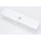 SPARTA Plastic Floor Scrub Brush, Brush Head Only, Deck Brush with ACME Standard Thread Fitting for Deck, Industrial Kitchens, and Hospitals, 10 Inches, White, (Pack of 6)