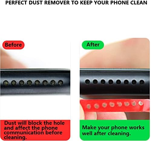 Cell Phone Cleaning Kit Accessories, Cleaner Tape for Phone Speaker and Receiver, Cleaning Stickers Dust Remover Compatible with Airpods, Samsung, iPhone, Pixel, Mobile Phone