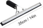 Black 35cm 14in Glass Squeegee for Window Cleaning, All Purpose Home Cleaner Tool for Car Windshield, Mirror, Glass Door (14in/35cm, Black)
