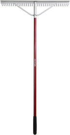 KYLIN Landscape Rake Heavy Duty with 36Tines 36Inch Wide Aluminum Head 60Inch Handle, Large Leaf Rake Tool for Loosening Soil, Lawn Care, Weeding Lake, Garden, Pond, Beach Landscaping