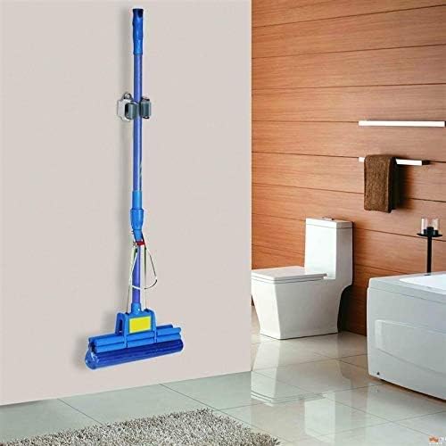 3-H 12 Pack Mop and Broom Holder Big Size Hanging 1 KG Extra,Broom Hanger Wall Mount for Hanging and Organizing Shove Rake Yard Tools in Shed Kitchen Laundry Room Bathroom Garden(grey)