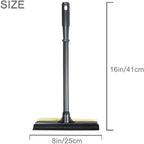 Window Squeegee Cleaning Tool 2 in 1 Window Cleaning Car Squeegee Windshield Cleaning Sponge and Rubber Squeegee,Yellow