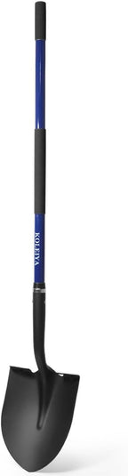 Shovel,Shovels for Digging Heavy Duty with Fiberglass Handle,Spade Shovel for Gardening Trenching Planting Transferring,57 inches,Blue