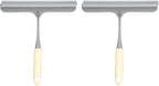 HARFINGTON 2pcs Shower Squeegee 8.8 Inch Length Water Blade Cleaner Tool Household Mirror Squeegee with Hole for Windshield Window Cleaning Glass Door, White