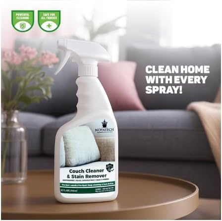 Couch Cleaner and Stain Remover Spray – Professional Strength, Multi-Surface Fabric and Upholstery Cleaner – Pet-Safe, Non-Toxic, Quick-Drying for Couches, Sofas & Car Interiors.