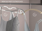 60 Pack M-Style Plastic Pants Hangers, Thin Space Saving Hanger with Rubber Pads and 360° Hook - Non Slip Clothes Hangers, Closet Organizer for Camisole, Tank Top, Dresses, Skirt - Gray
