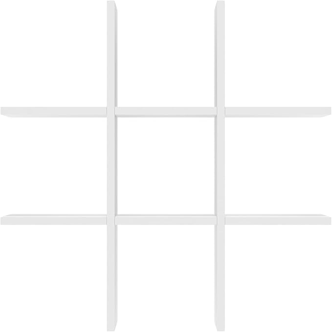 Furinno Cubicle 9-Compartment Bottle Storage Cube Organizer Insert (Does not fit IKEA Kallax Shelving), White