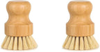 Bamboo Dish Cleaner Bristle Brush, 2-Pack