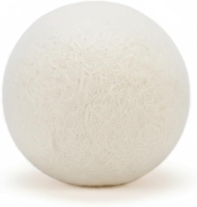 Handy Laundry Wool Dryer Ball - Natural Fabric Softener, Reusable, Reduces Clothing Wrinkles and Saves Drying Time - Better Alternative to Plastic Balls and Liquid Softener