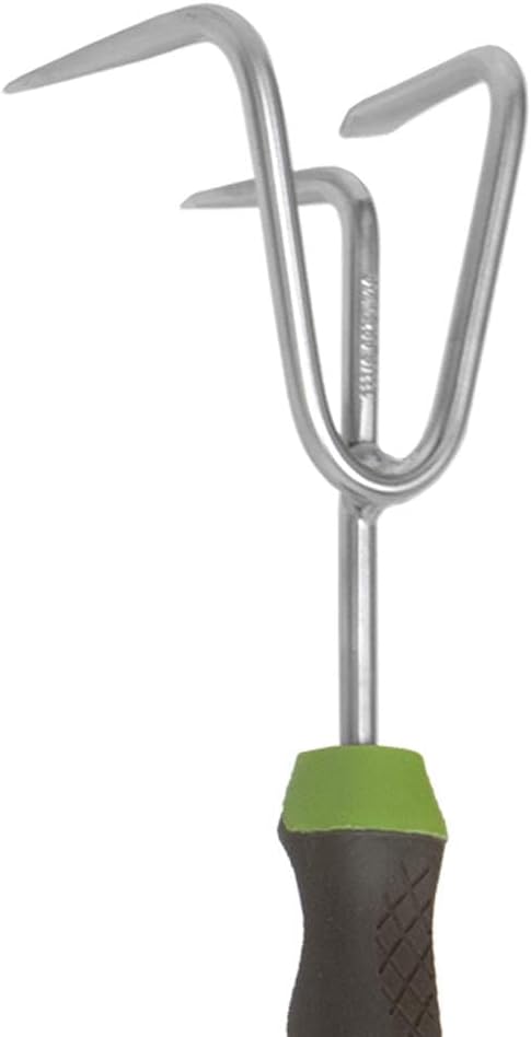 AMES 2445200 Stainless Steel Hand Cultivator with Ergo Gel Grip, 11-Inch