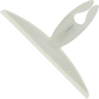 Casabella, White 44037 Clip on Silicone Squeegee, 10-1/8" x 1-1/4" x 6-3/4" h