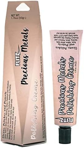 Flitz Precious Metals Polishing Creme - 1.76oz Tube of USA-Made Gold and Sterling Silver Jewelry Cleaner and Polish - Diamond Ring Cleaner to Remove and Protect Against Tarnish