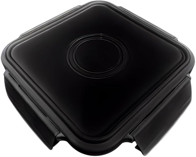 House Naturals 4 Gallon Square Food Grade Bucket Pail with Plastic Handles and Lid (Pack of 3) Made in USA containers (Magenta - Black lids)