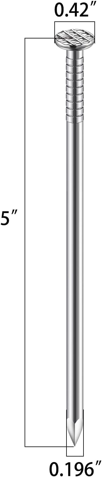 (9 pcs)5 inch Stainless Steel 304 Nails, Hanging Nails, Wall Nails, Dowels, Long Nails