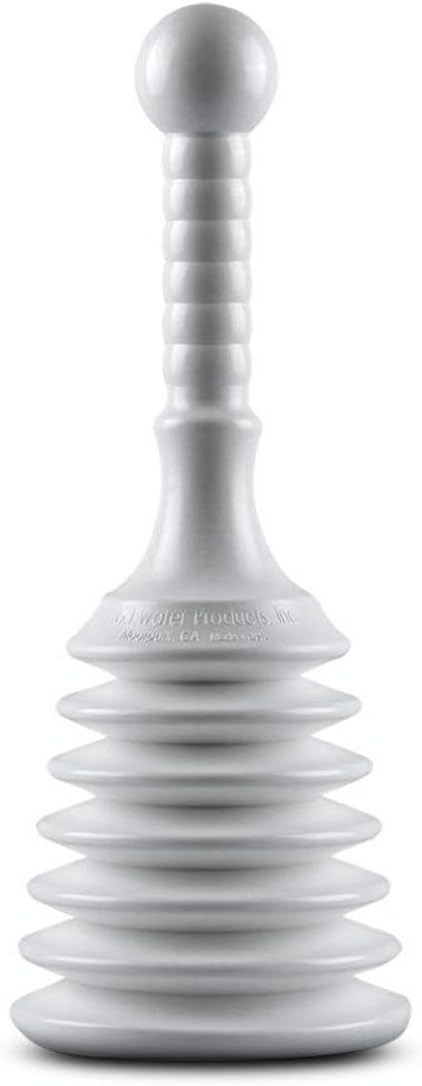 Master Plunger MPS4-4 Sink & Drain Plunger for Kitchen Sinks, Bathroom Sinks, Showers, and Bathtubs. Small and Strong Design with Large Bellows Commercial & Residential Use, White