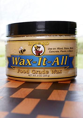 Howard Products Food-Grade Wax Paste | For Wood & Metal | Water-Resistant | With Beeswax & Carnauba | 9 Fl oz, Pack of 6