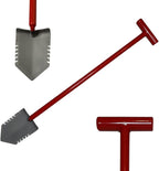 Red Devil Root Cutter Shovel - Dual Serrated Root Slicing Blade - T-Handle Construction. Professional Landscapers, Lawn and Gardeners. Relic, Metal Detecting, & Gold Prospecting - Survival & Military