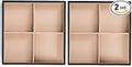 Jewelry Organizer Tray - Set of 2 - Stackable 8 Square Slot Jewelry Storage Trays - Display on Dresser or Drawer - Compatible with other Glenor trays - Black