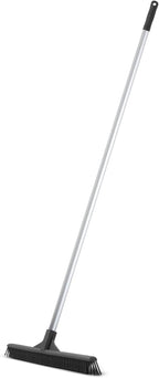 Superio 16"" Slim Silicone Salon Broom - Carpet Rake for Liquid, Human Hair, Pet Hair, and Fur Space Saving and Easy to Wash, Gray, 1281-993